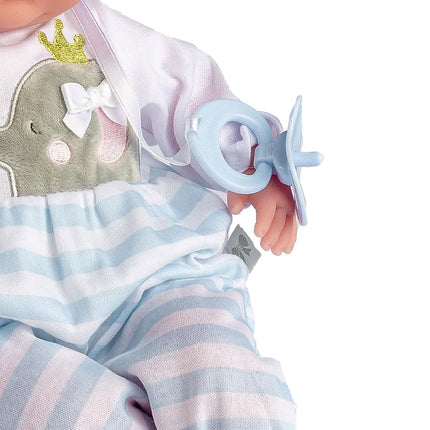 JC Toys Doll Soft Body. Blue. With Accessories Various. Open and Close Eyes, Multi-Colour