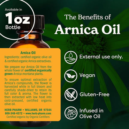 Herb Pharm Arnica Oil - 1 Ounce