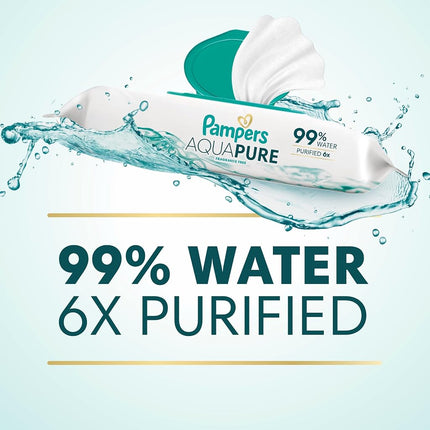 Pampers Aqua Pure Sensitive Baby Wipes 12X Pop-Top 672 Count