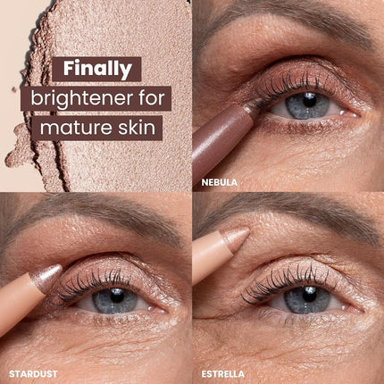 PRIME PROMETICS PrimeEyes Eye Brightener for Mature Women – Creamy Eyeshadow Sticks – Easy Application, Quick Eye Lift Effect – Hypoallergenic, Long Wear, Water-Resistant (Estrella)