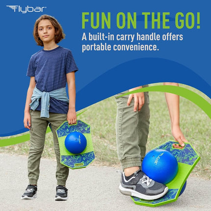 Flybar Pogo Trick Ball para niños – Tabla de equilibrio con superficie antideslizante – Bomba incluida – Juguetes para interior y exterior para niños y niñas – Forma divertida de reducir el tiempo de pantalla – Soporta hasta 72 kg – A partir de 6 años