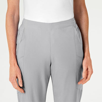 WonderWink Women's Full Elastic Pant, Grey, 2X Petite