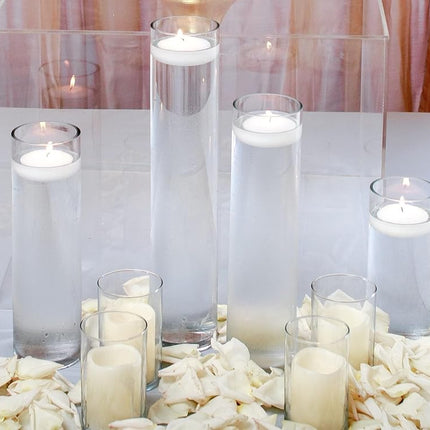 WGV Tall Cylinder Glass Vase, 3" W x 16" H, [Multiple Sizes Choices] Clear Bud Candle Holder Planter Terrarium for Wedding Party Flower Vase Centerpieces Home Accent Decor, 1 Piece