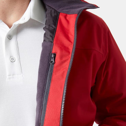 Helly Hansen Men's Crew Midlayer Jacket, Red 2.0, 3XL