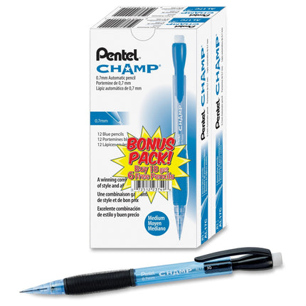 Pentel Mechanical Pencil, Refillable.7mm, 24/PK, B
