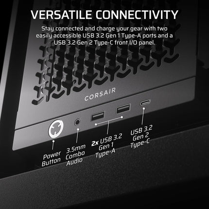CORSAIR FRAME 4000D Modular Mid-Tower ATX PC Case – High Airflow, InfiniRail™ Fan Mounting System, Dual 360mm Radiator Support, ASUS BTF, MSI Project Zero, Gigabyte Project Stealth – Black