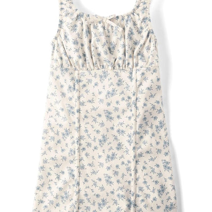The Children's Place Girls' Casual Everyday Sleeveless Dresses, Smokey Blue Corset, Small