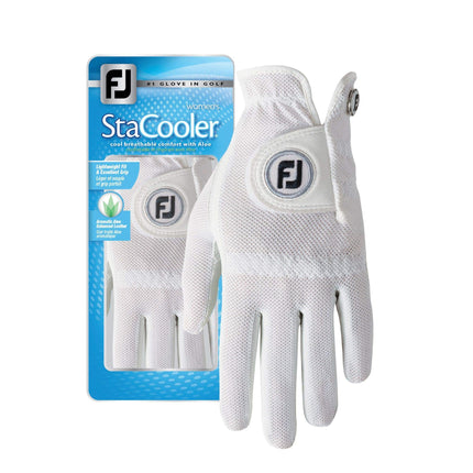 Footjoy Women's StaCooler Golf Glove, Pearl Large,