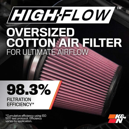 Kit de admisión de rendimiento para coche K&N 63-1561 lavable y reutilizable