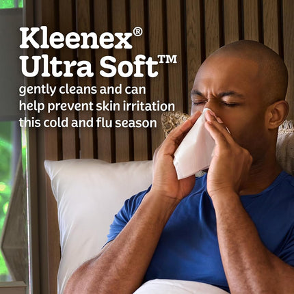 Kleenex Ultra Soft Facial Tissues, 18 Flat Boxes, 180 Tissues per Box, 3-Ply (3240 Total), Packaging May Vary