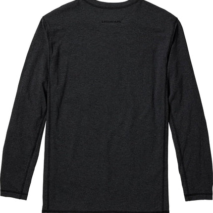 Legendary Whitetails Men's Big & Tall Maverick Slub Henley, Charcoal Heather, 5X-Large