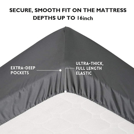 Elegant Comfort Luxurious Wrinkle Resistant 1500 Thread Count Egyptian Quality 1-Piece Fitted Sheet All Around Elastic -Deep Pocket- Ultra Soft Bottom Fitted Sheet, Queen, Sage-Green