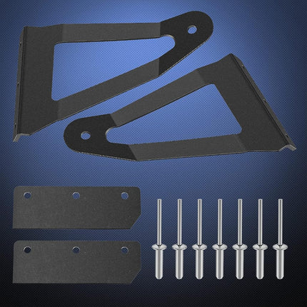 Nilight 2PCS 50â€ Curved LED Light Bar Bracket at Upper Windshield Roof Cab for 1984-2001 Jeep Cherokee XJ & 1986-1992 Comanche MJ