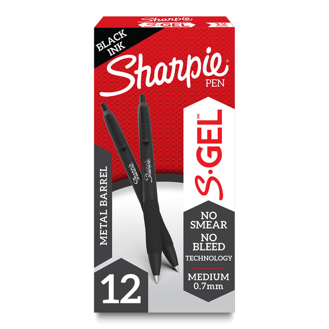 Sharpie S-Gel, Gel Pens, Sleek Metal Barrel, Matte