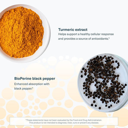 Youtheory Turmeric Extra Strength with Black Pepper (BioPerine) 60 Count (1 Bottle)
