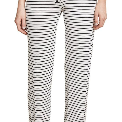 PJ Salvage Women's Basics Lounge Pant Pajama Bottom, Rayon Stripe, Large