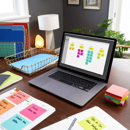 Post-it Notes 653AN Original Pads in Cape Town Colors, 1 1/2 x 2, 100-Sheet (Pack of 12)
