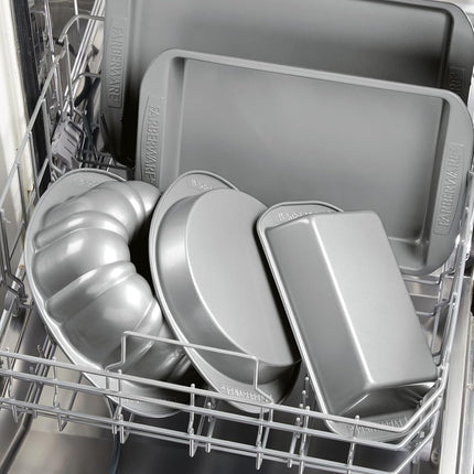 Farberware Nonstick Bakeware 12-Cup Muffin and Cu-Pieceake Pan, Gray