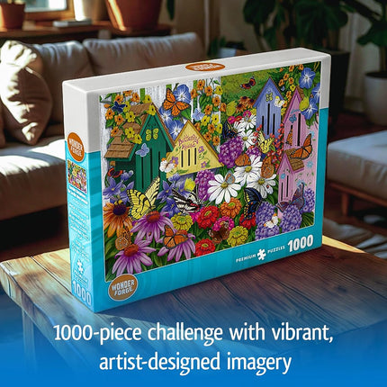 Wonder Forge Garden Neighbors 1000 Piece Jigsaw Puzzle for Adults | Unique, Perfectly-Fitting Pieces | Fun, Vibrant Imagery | Amazon Exclusive