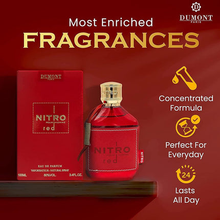 Nitro Red by Dumont for Men - 3.4 oz EDP Spray