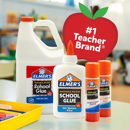 Elmer's Liquid School Glue, White, Washable, 4 Ounces, 12 Count