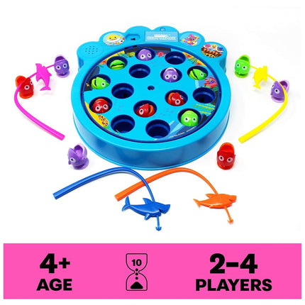 Spin Master Pinkfong Baby Shark Let's Go Hunt Musical Fishing Game Learning Educational Toy Preschool Board Game Summer Toy, for Families and Kids Ages 4 and Up