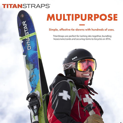Titan Utility Straps – Easy-To-Use, Reliable Tension Straps for Securing Bike & Moto Gear, Skis, Garden Hoses, Field Repairs – Use in Frigid Temp – 60 lb. Working Load, 18" Length, Fluoro Pink, 4-Pack