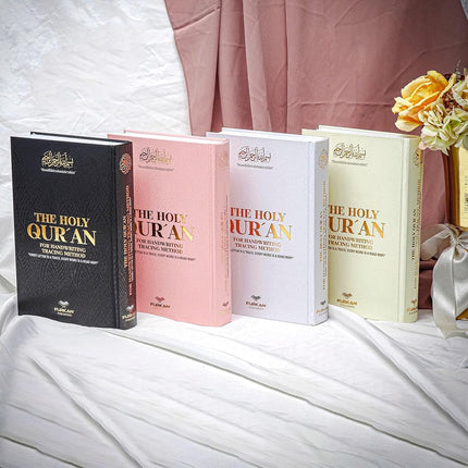Shaded Quran Text Mushaf with Full Tracing & Bookmark | Ideal Book for Writing and Learning Quran Text | Large Size;6.6*9.4 inch/17*24cm,Perfect Ramadan,Eid,Umrah Gift for Muslim Women Men Child(Pink)