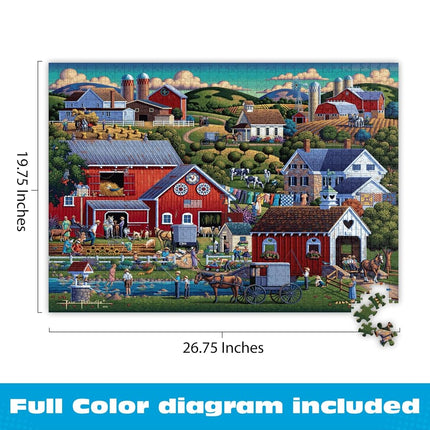 Buffalo Games - Dowdle - Amish Country - 1000 Piece Jigsaw Puzzle for Adults Challenging Puzzle Perfect for Game Nights - Finished Size 26.75 x 19.75