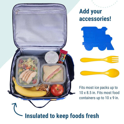 Wildkin Kids ECO rPET Insulated Lunch Box – Keeps Food Hot or Cold, Easy-Clean Lining, Mesh Pockets & BPA-Free – Boys & Girls, Ideal for School, Travel & Daycare – Out of This World