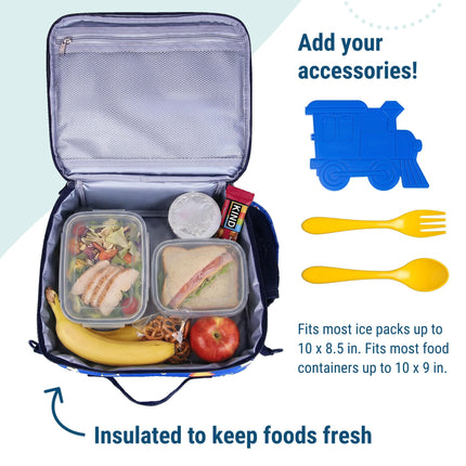 Wildkin Kids ECO rPET Insulated Lunch Box – Keeps Food Hot or Cold, Easy-Clean Lining, Mesh Pockets & BPA-Free – Boys & Girls, Ideal for School, Travel & Daycare – Out of This World
