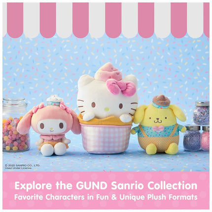 GUND Sanrio Hello Kitty and Friends Kuromi Cupcake Plush, Stuffed Animal for Ages 1 and Up, Purple/White, 8”