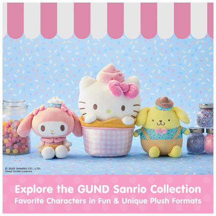GUND Sanrio Hello Kitty and Friends Kuromi Cupcake Plush, Stuffed Animal for Ages 1 and Up, Purple/White, 8”
