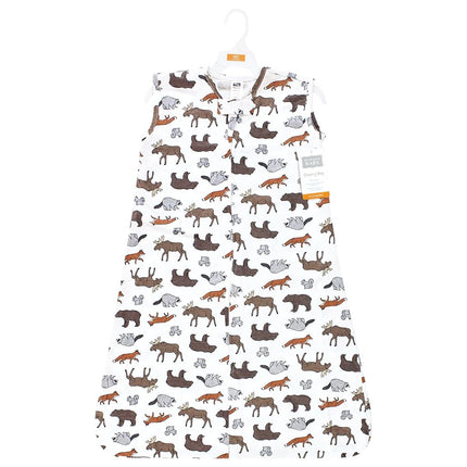Saco de dormir, manta o arrullo sin mangas de algodón unisex Hudson Baby, diseño Animal Adventure, 6-12 meses