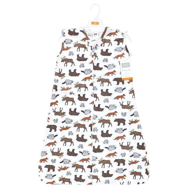 Saco de dormir, manta o arrullo sin mangas de algodón unisex Hudson Baby, diseño Animal Adventure, 6-12 meses