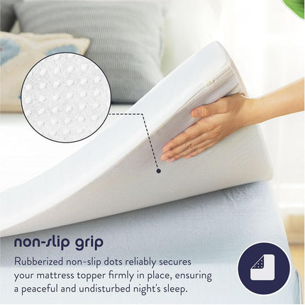Best Price Mattress 3 Inch Gel Memory Foam Mattress Topper with Cover, CertiPUR-US Certified, Dorm Essentials, Short Queen