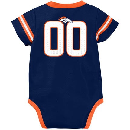 NFL Denver Broncos Team Jersey Bodysuit, blue/orange/white Denver Broncos, 6-12 Months