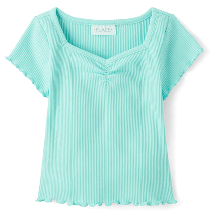 The Children's Place Girls' Basic Short Sleeve Kni