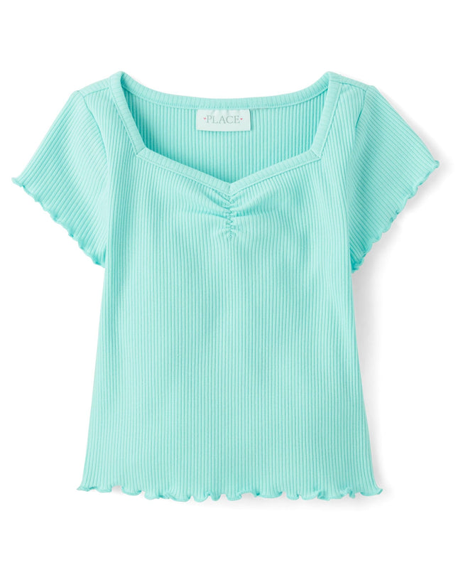 The Children's Place Girls' Basic Short Sleeve Kni