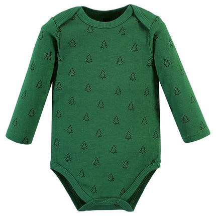Hudson Baby unisex-baby, bodysuits de algodón de manga larga, modelo Moose Wonderful Time, 9-12 meses