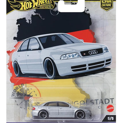 Hot Wheels Premium Audi S4 Quattro, Car Culture Circuit Legends Vehicles for Kids 3 Years Old & Up and Adult fans and Collectors, Premium Collection of Car Culture 1:64 Scale Vehicles, HRV81