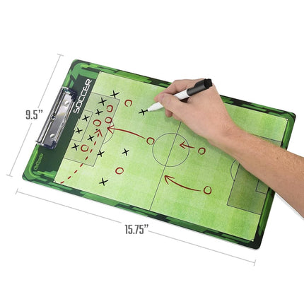 GoSports Soccer Dry Erase Coaches Board with 2 Dry Erase Pens