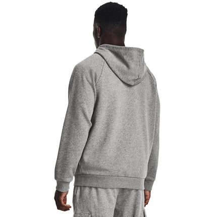 Under Armour Mens Rival Fleece Zip Hoodie - Castlerock Light / /White - XL