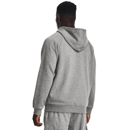 Under Armour Mens Rival Fleece Zip Hoodie - Castlerock Light / /White - XL