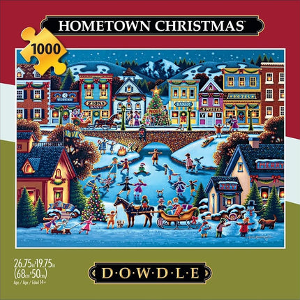 Buffalo Games - Dowdle - Hometown Christmas - 1000 Piece Jigsaw Puzzle for Adults Challenging Puzzle Perfect for Game Nights - Finished Size 26.75 x 19.75