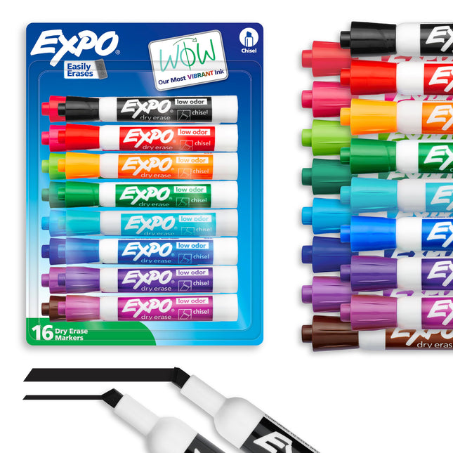 Expo 1927526 Low-Odor Dry Erase Markers, Chisel Ti