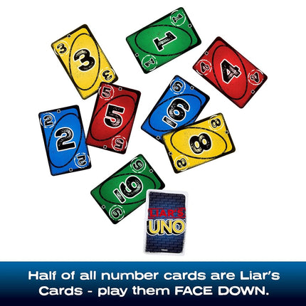 Mattel Games Liar’s UNO Card Game in Storage Tin,Ages 7+, 2-6 Players