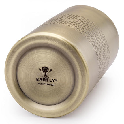 Barfly Double Wall Diamond Lattice Mixing Tin, Antique Gold