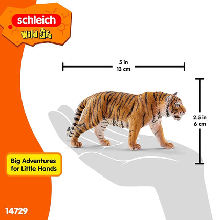 Schleich Wild Life - Realistic Tiger Figurine Toy - Kids Ages 3+ | 14729