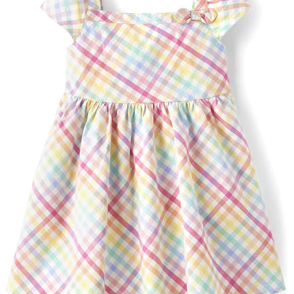 Gymboree Robes habillées de cérémonie à manches courtes pour filles et tout-petits, motif à carreaux Salsa, taille 5T